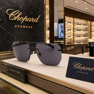 💎 NIB Authentic CHOPARD SCHL53 Rimless Luxury Shield Sunglasses